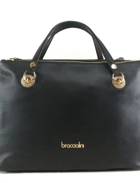 Nora Borsa a mano e tracolla B17451 NERO - Braccialini - FashionsVida