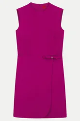 HUGO A-Linien-Kleid mit Logo-Schleife Violett 40