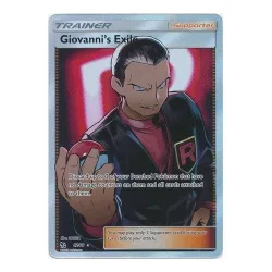 Pokemon Hidden Fates 67/68 Giovanni's Exile (Full Art)