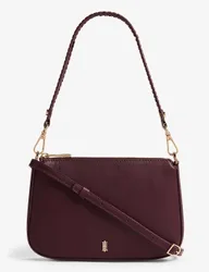 Leather Shoulder Bag Purple female