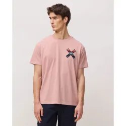 Camiseta de hombre de 100% algodón orgánico classic peach