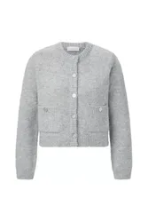Crew-Neck Cardigan Bouclé female
