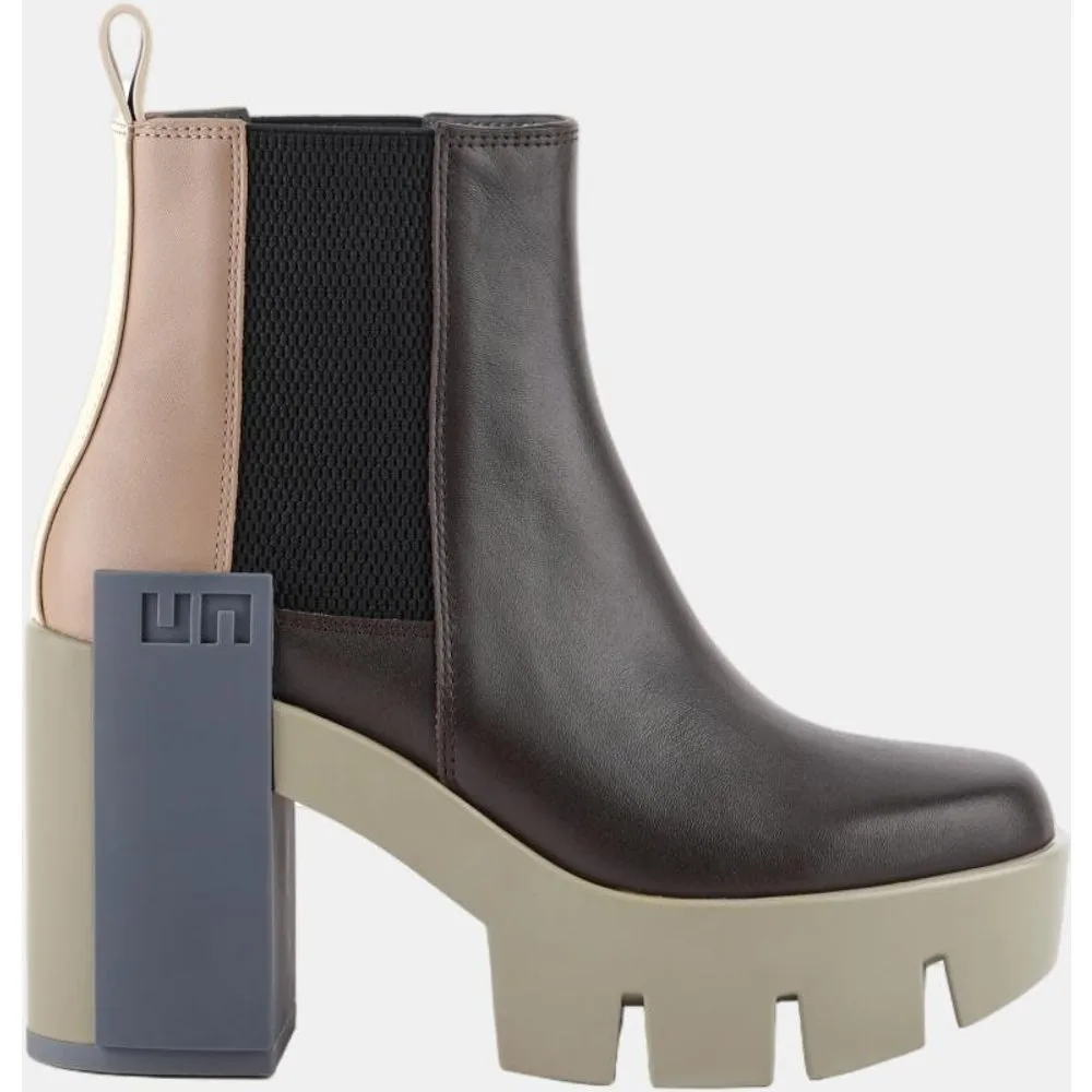 Botin mujer chelsea de piel con tacón bloque - United Nude - FashionsVida