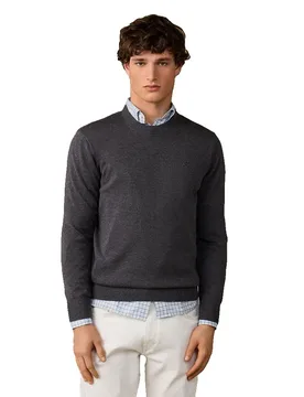 Maglione Hm7000116 Charcoal Grey 2XL - Hackett - FashionsVida