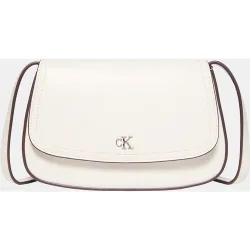 Bolso media luna con logo CK metalizado