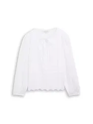 Blouse schiffli longsleeve female