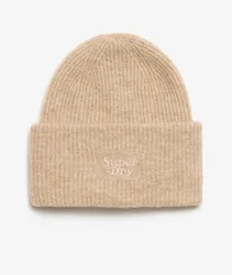 Superdry Damen Weiche Rippstrick-beanie Braun - Größe: 1Größe