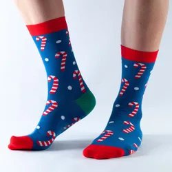 Doris & Dude Christmas Blue Candy Bamboo Socks - UK3-7