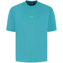 Hugo T-shirt à Manches Courtes Nalono 10250555 Blue Turquoise Aqua S