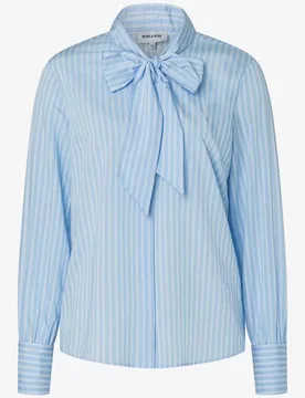Striped Pussycat Bow Blouse female - 42 - FashionsVida