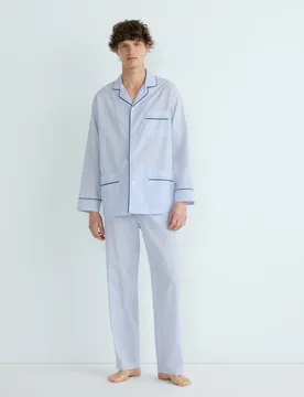 Pijama de popelín de cuadros de hombre - Emidio Tucci - FashionsVida