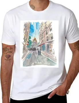 Paris France Montmartre Sunset At Sacre Coeur T-Shirt Urban Style Casual Short Sleeve Top - Aliexpress - FashionsVida