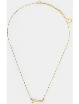 Collar de plata con lettering de signo del zodiaco piscis - Parfois - FashionsVida