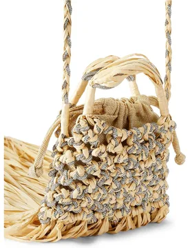 Bolso de mano macramé con cristales y flecos - Kurt Geiger - FashionsVida
