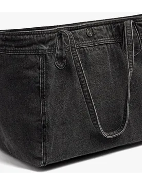 Shopper vaquero con cierre imantado en liso - Parfois - FashionsVida