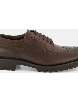 Zapatos de hombre picado cordones piel engrasada - Verhunt - FashionsVida