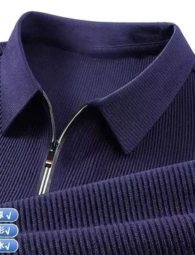 Business Casual Men Polo Shirts Spring Autumn Solid Lapel Half Zipper Streetwear Fashion Office Social Long Sleeve T-shirt Tops - Aliexpress - FashionsVida