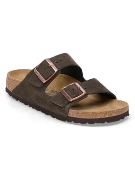 Womens Arizona Sandals In Dark Brown Suede - Size Uk 7 - Birkenstock - FashionsVida