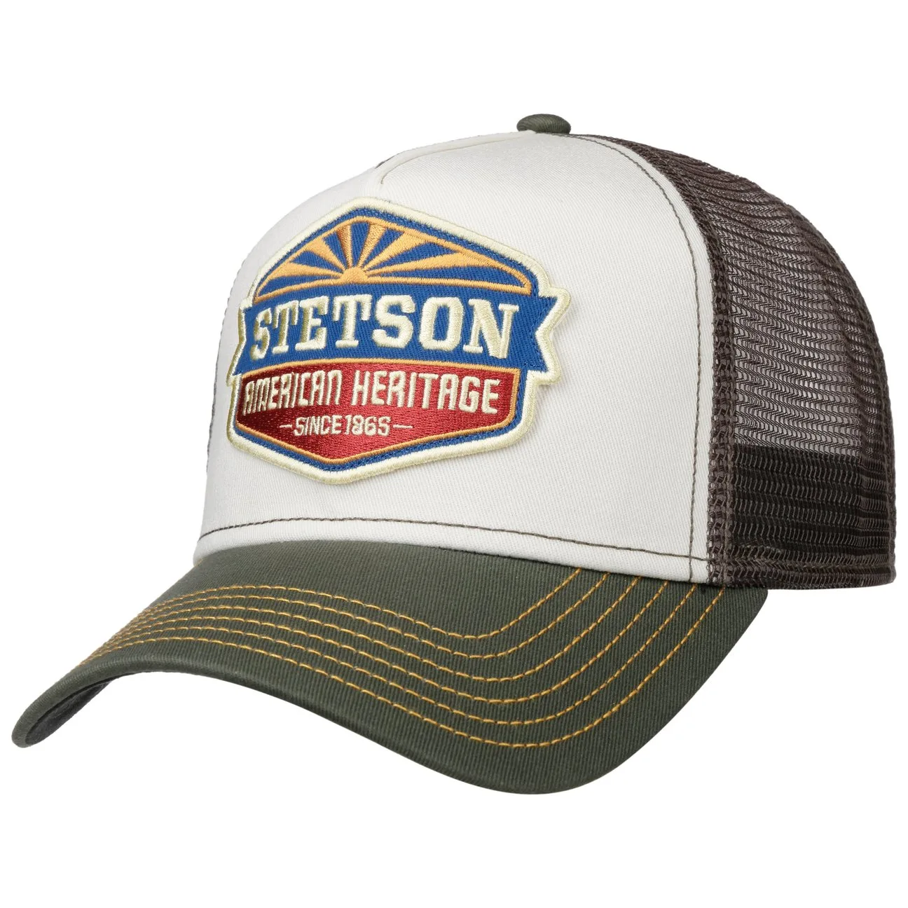 New American Heritage Trucker Cap by - grey - Size: One Size Big - Stetson - FashionsVida