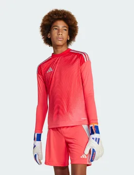 Maglia Tiro 25 Competition Goalkeeper Long Sleeve Junior 9-10A Shock Red - Adidas - FashionsVida