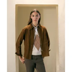Sobrecamisa de mujer de ante