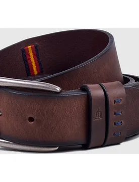 Cinturón piel cantos difuminados - El Caballo - FashionsVida