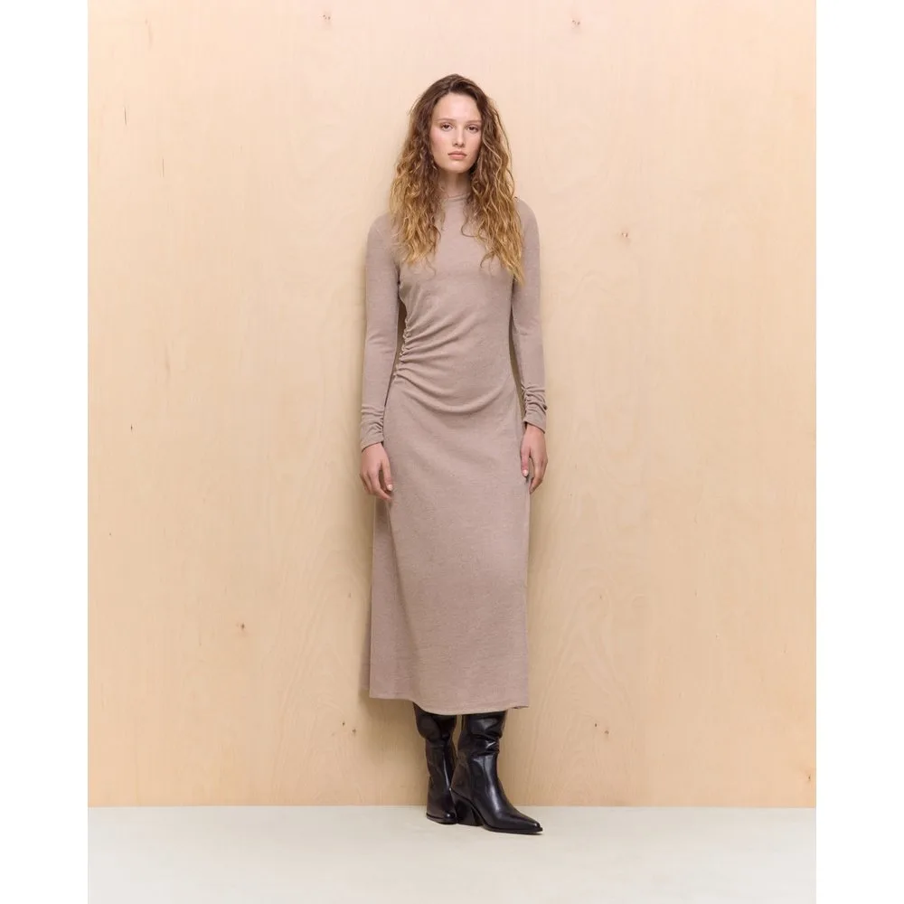 Vestido liso de manga corta de mujer - Easy Wear - FashionsVida