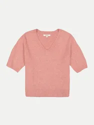 Pullover mit V-Ausschnitt Rosa S