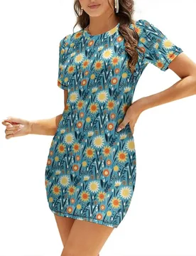 Mediterranean Mélange - A Summer's Day Symphony - N 23 Short-Sleeved Dress dress for women 2026 Dress - Aliexpress - FashionsVida