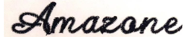Stickservice Schabracke bis zu 10 Buchstaben Amazone silber gerade - Reitsport Manski - FashionsVida
