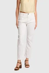 Pantalone slim fit donna bianco