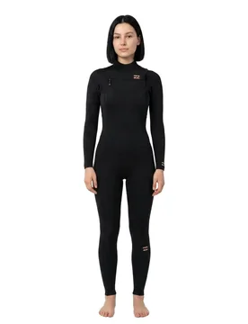 Combinaison En Néoprène à Manches Longues Et Fermeture éclair Sur La Poitrine Foil 5/4 Mm Black XL - Billabong - FashionsVida
