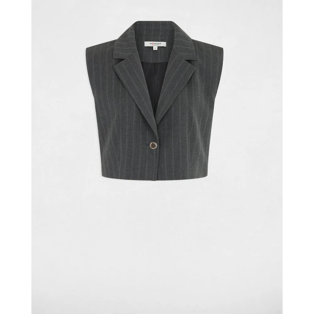 Chaleco de mujer con cuello de solapa - Morgan - FashionsVida