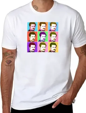 Ron Swanson Diptych T-Shirt funny t shirts man man t shirt luxury T-Shirt - Aliexpress - FashionsVida