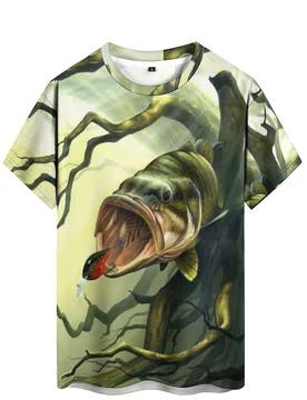 Men's Outdoor Pattern Christmas 3D Printed Short-Sleeve T-Shirt - 3D Short-Sleeve, Full-Body Print - Aliexpress - FashionsVida