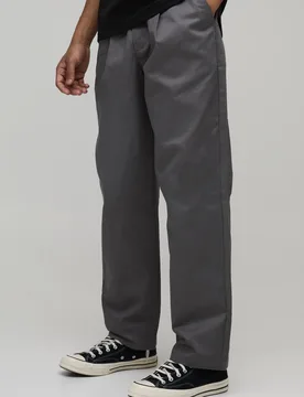 Herren Skate Fit Bundfalten Work 365 Hose Charcoal Größe 30 - boohooMAN - FashionsVida