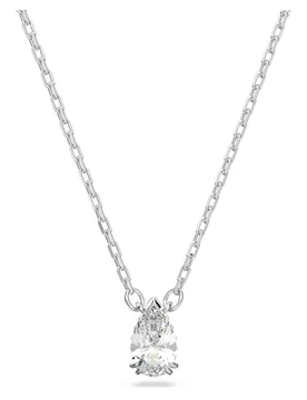Pendente Stilla, Taglio Pear, Bianco, Placcato rodio OS - Swarovski - FashionsVida