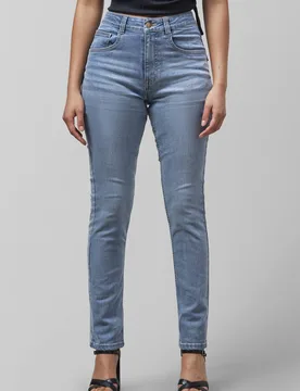 Women's High Waist Slim Fit Jeans in Light Blue Size: 10 - Light Blue - Size: 10 - Enorsia - FashionsVida