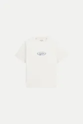 T-Shirt mit Logo-Print Weiß L