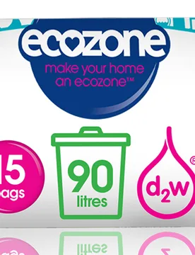 Biodegradable Bin Liners - 90L - Roll of 15 - Ecozone - FashionsVida