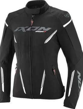 Giubbotto Moto Donna STRIKER 2 LADY Nero Bianco taglia S - Ixon - FashionsVida