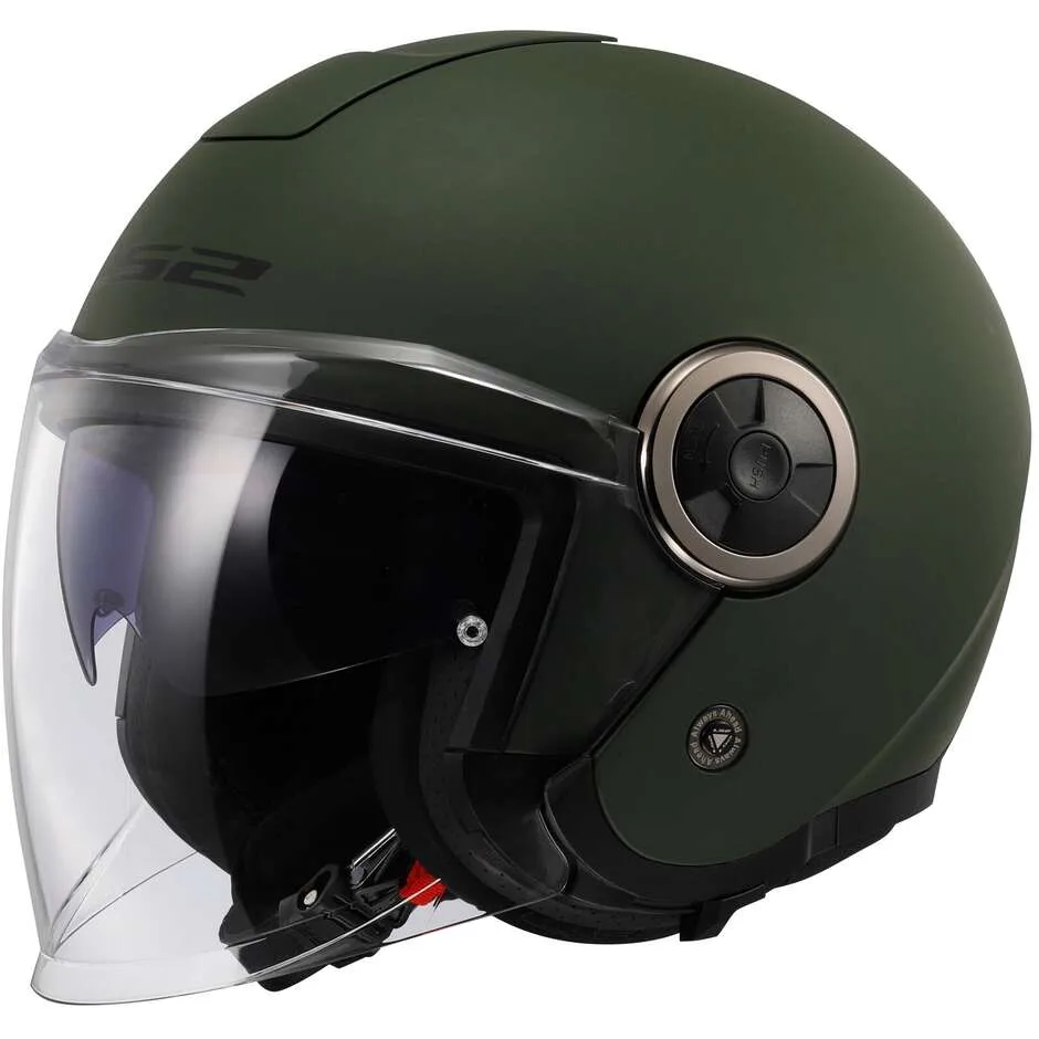 Casco Moto Jet OF620 CLASSY SOLID Verde Militare Opaco taglia S - LS2 - FashionsVida
