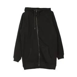 Felpa Cappuccio Zip Uomo Sweet Tall Black