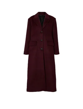 Abrigo de lana rojo oscuro 40 - Selected Femme - FashionsVida
