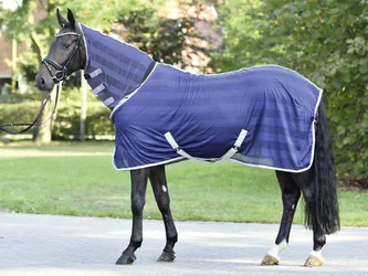 Transport-Fliegendecke STRIPE PLUS navy (silber) 125cm