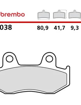 Pastiglie Freno Moto Carbon Ceramic CC 7038 Per HONDA taglia un - Brembo - FashionsVida