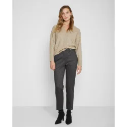 Pantalón de mujer de traje recto con nervio central