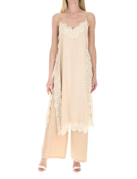 Completo top pizzo CHAMPAGNE M - Dixie - FashionsVida