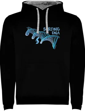 Sweat à Capuche Surf Dna Two-colour Black / Grey XL - Kruskis - FashionsVida