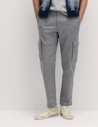 Tapered Fit Stretch Cargo Trousers Ash Grey male